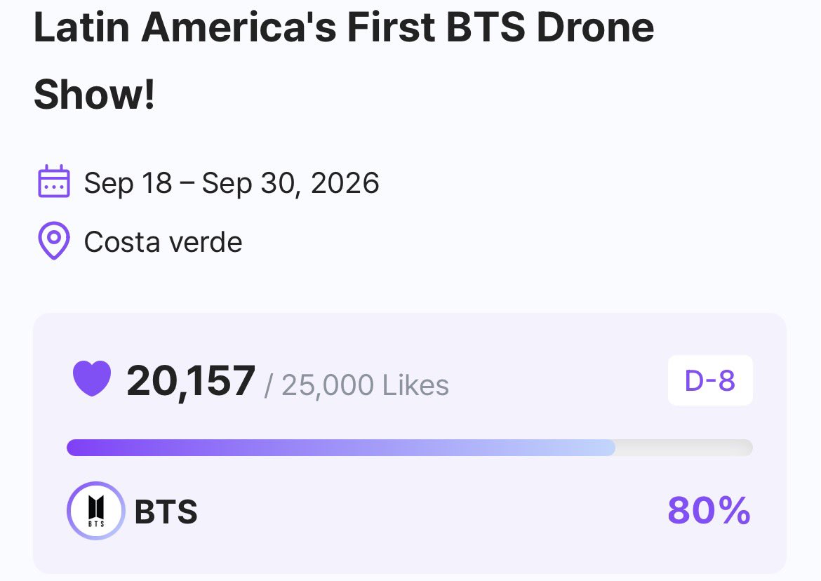 koothvlog's tweet photo. CHICAS, ESTAMOS A SOLO 5K DE LIKES DE TENER EL PRIMER SHOW DE DRONES PARA LOS CHICOS 😭😭👏🏼👏🏼🇵🇪🇵🇪

YA CASI LO LOGRAMOS!! ✨
SI SE PUEDE, SOLO 5K 🗣️‼️

DENLE RT PARA LLEGAR A MÁS PERSONAS Y QUE ESTE LINDO PROYECTO SE DE 😭🚨

LINK 👇🏻:

https://t.co/ZdrgqO1fry https://t.co/5899nqfOoN