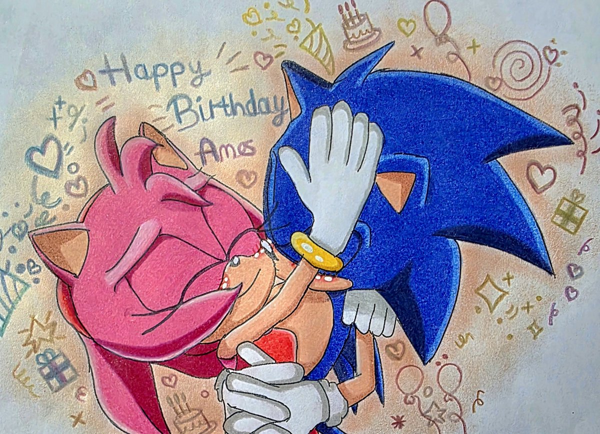 rainnart24's tweet photo. Celebrating Amy's birthday with a little art collab! 🌹🩷🎂
The beautiful drawing belongs to artist @mohamedsonic97 and I had the pleasure of coloring it! 🎨✨

#sonamy #amyrose #sonicthehedgehog
#sonicfanart #traditionalcoloring https://t.co/OWZvD3qSXK