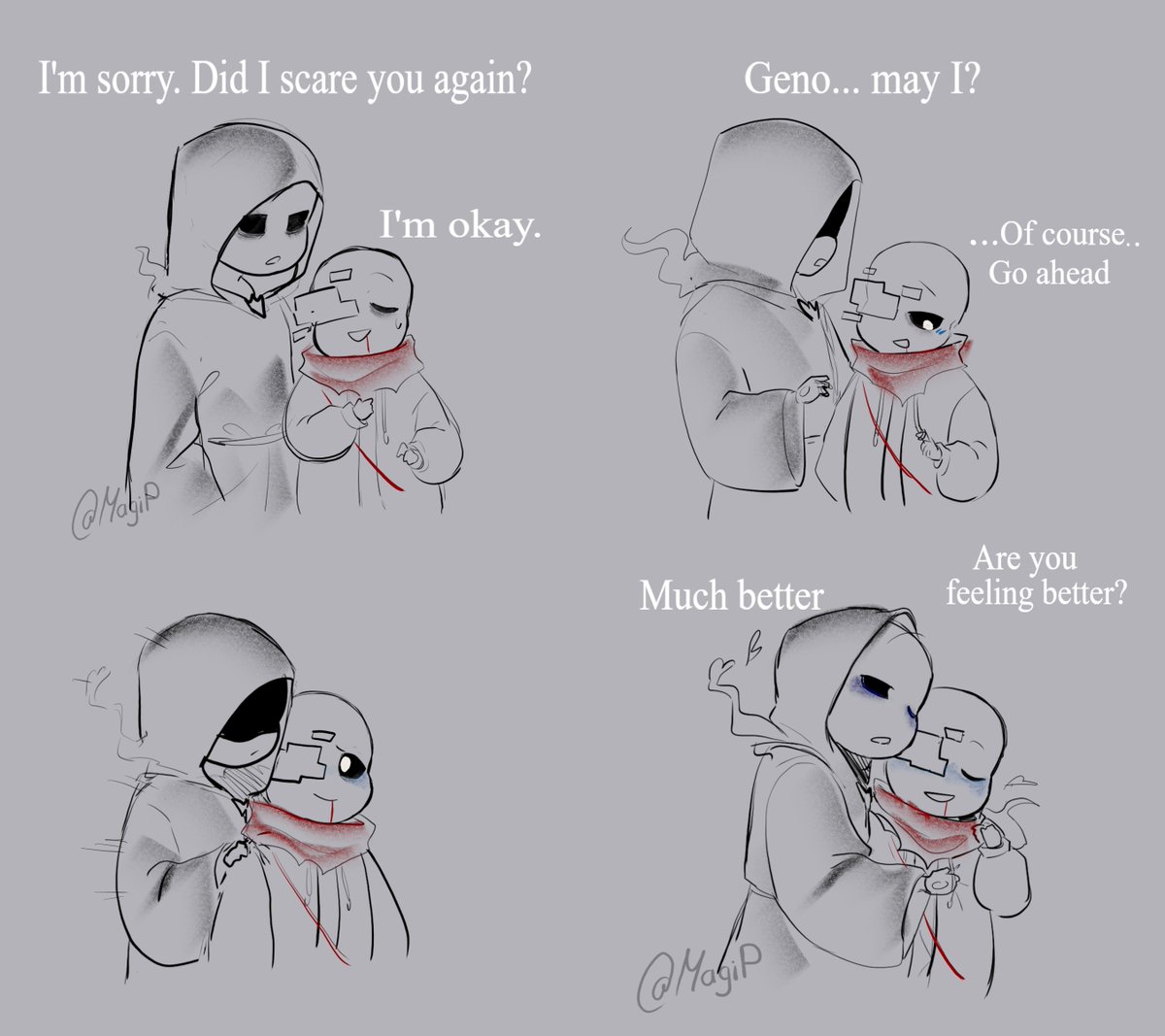 MagitorP's tweet photo. I’ve become obsessed with drawing Reaper looking all intimidating while being so soft for Geno

#afterdeath #utmv #ReaperSans #GenoSans  #AfterdeathShip #sanscest https://t.co/q1LOj2abDZ