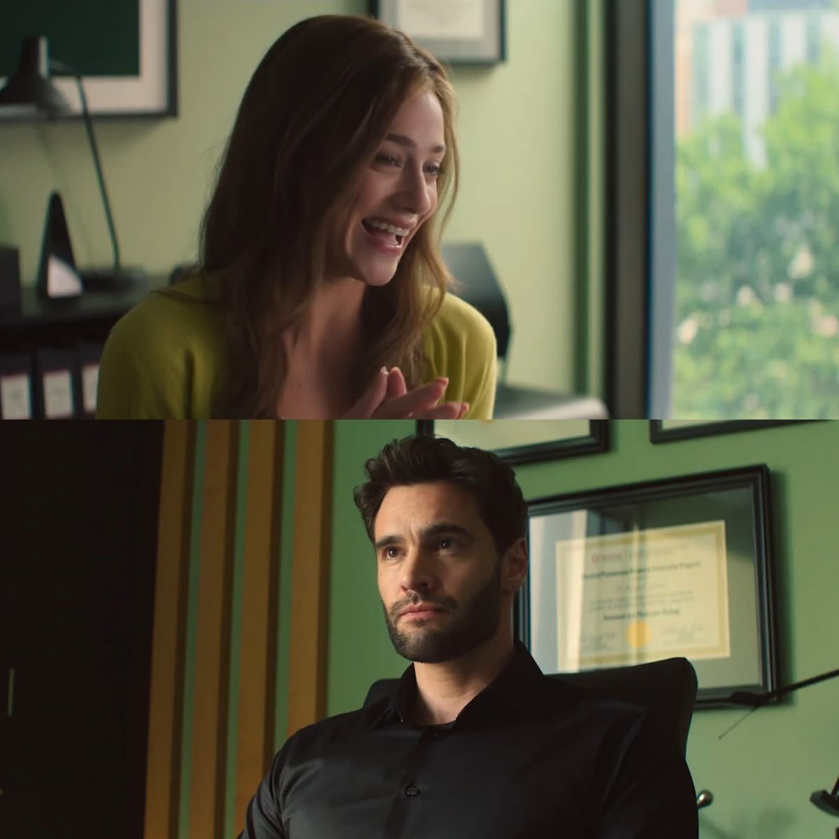 soaphiebaek's tweet photo. crazy to think she thought he didn’t felt the same way as she did when his office is literally painted in olive green https://t.co/4ahxNarwCD