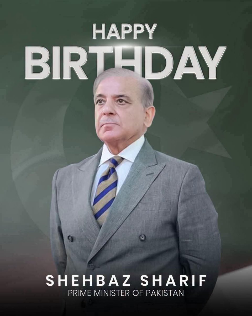 SaminaHMalik's tweet photo. #HappyBirthdayPMShehbaz https://t.co/1NUN1hpWSg