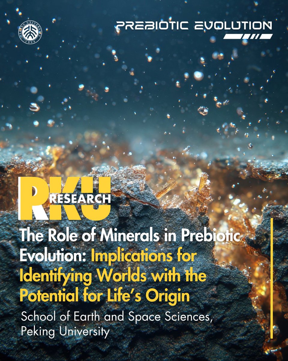 PKU1898's tweet photo. Where does life come from—and could it arise elsewhere? 

A research team led by Assoc. Prof. Li Yan at the School of Earth and Space Sciences has published a review in Fundamental Research proposing that specific combinations of minerals, rather than habitability alone, may be the key signal of a planet's potential to originate life. 

By mapping how minerals catalyze, protect, and template prebiotic chemistry, the team introduces "originability" as a new framework for identifying worlds worth exploring. 

The work involved researchers from CCME and the School of Life Sciences, with first author Lu Houze. 

Read More: https://t.co/2tVAwzmjve

#PKUResearch @FundamentalRes