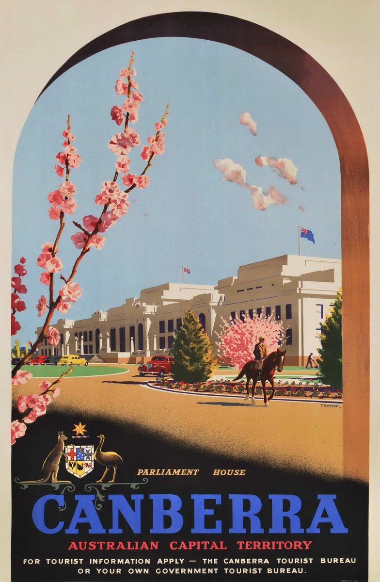 AUSNIAN's tweet photo. 4 tourism posters for Canberra, Australia 🇦🇺

When it had not yet grown to be a hideous embarrassment. https://t.co/3sNb9NLQMV