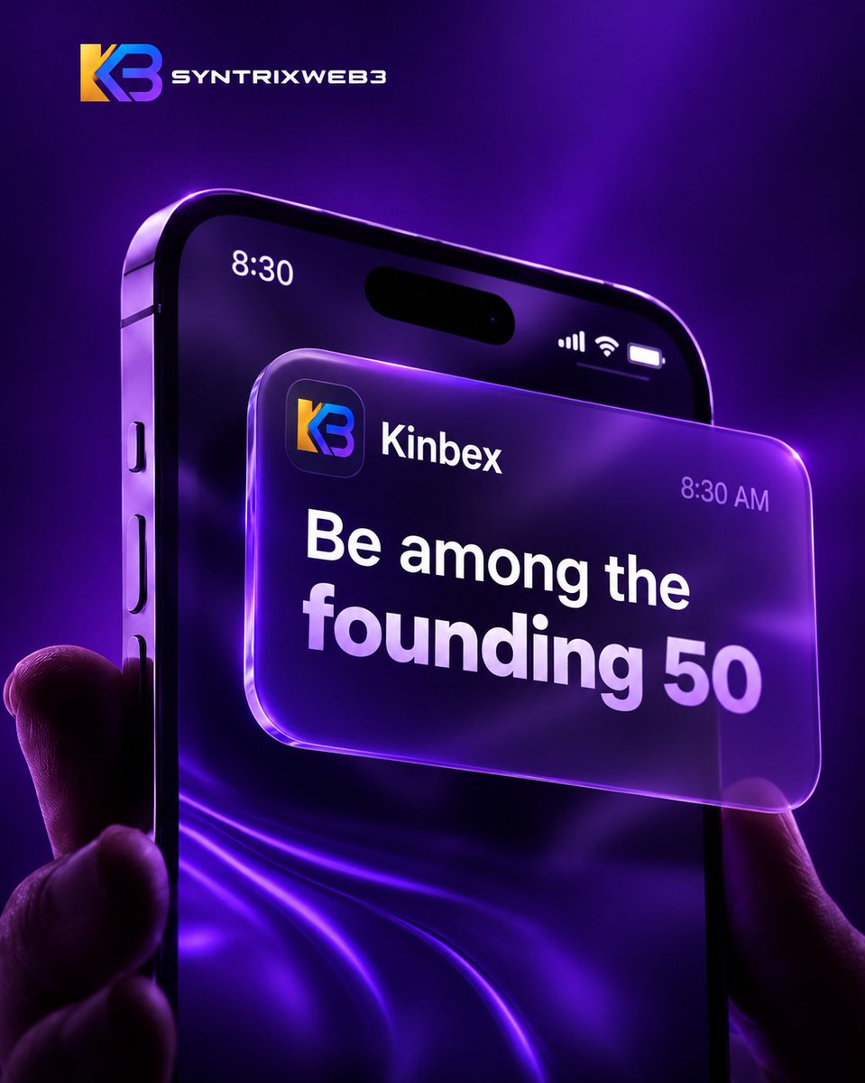 Syntrixweb3's tweet photo. If you want to be among the Founding 50, don’t just like the video and leave.

KINBEX is watching the people who actually show up. Stay connected. Reply with real thoughts. Quote the posts. Talk about what they’re building. Make content around it. Let them know you’re here before the crowd arrives.

The first 50 won’t just be names on a list. They’ll already understand the product while everyone else is still asking what KINBEX is.

Different places. Different backgrounds. Same move: get in early and help shape the beginning.

That’s how you get there. I’m doing it too.