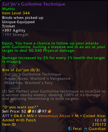 drowzen's tweet photo. The more I look at this and the classes that can complete the 2 set. The more it's just like blizzard really said "FUCK FERAL DRUIDS" https://t.co/W6nXVwjbtA