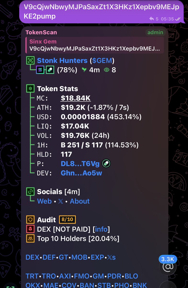 Sinxgem's tweet photo. Entry $GEM
Ca

V9cQjwNbwyMJPaSaxZt1X3HKz1Xepbv9MEJpKE2pump https://t.co/35NHW44rXi