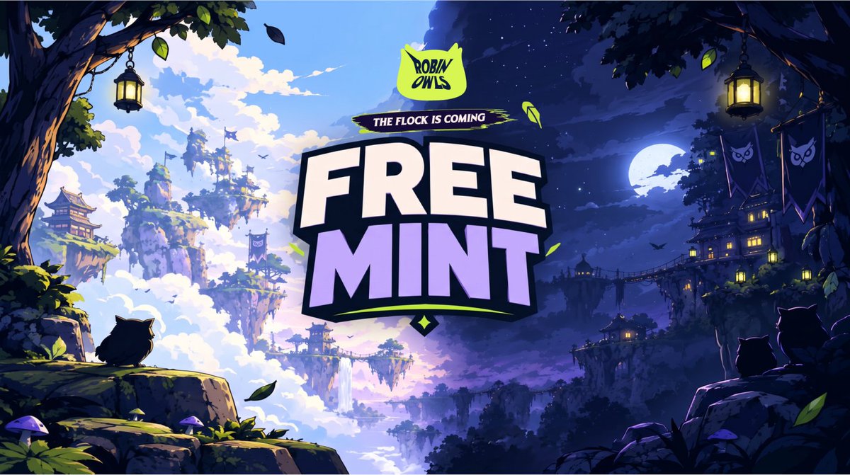 TheRobinOwls's tweet photo. 10 FREE MINTS. One chance to get in early.

We’re giving away 10 GTS Free Mints to our community.

• Follow @TheRobinOwls 
• Like &amp; RT this post
• Tag 2 friends below
• Join the RobinOwls Discord

10 winners. 10 free mints.
Get your entry in before the flock takes off 🦉 https://t.co/fPGVcZBza5
