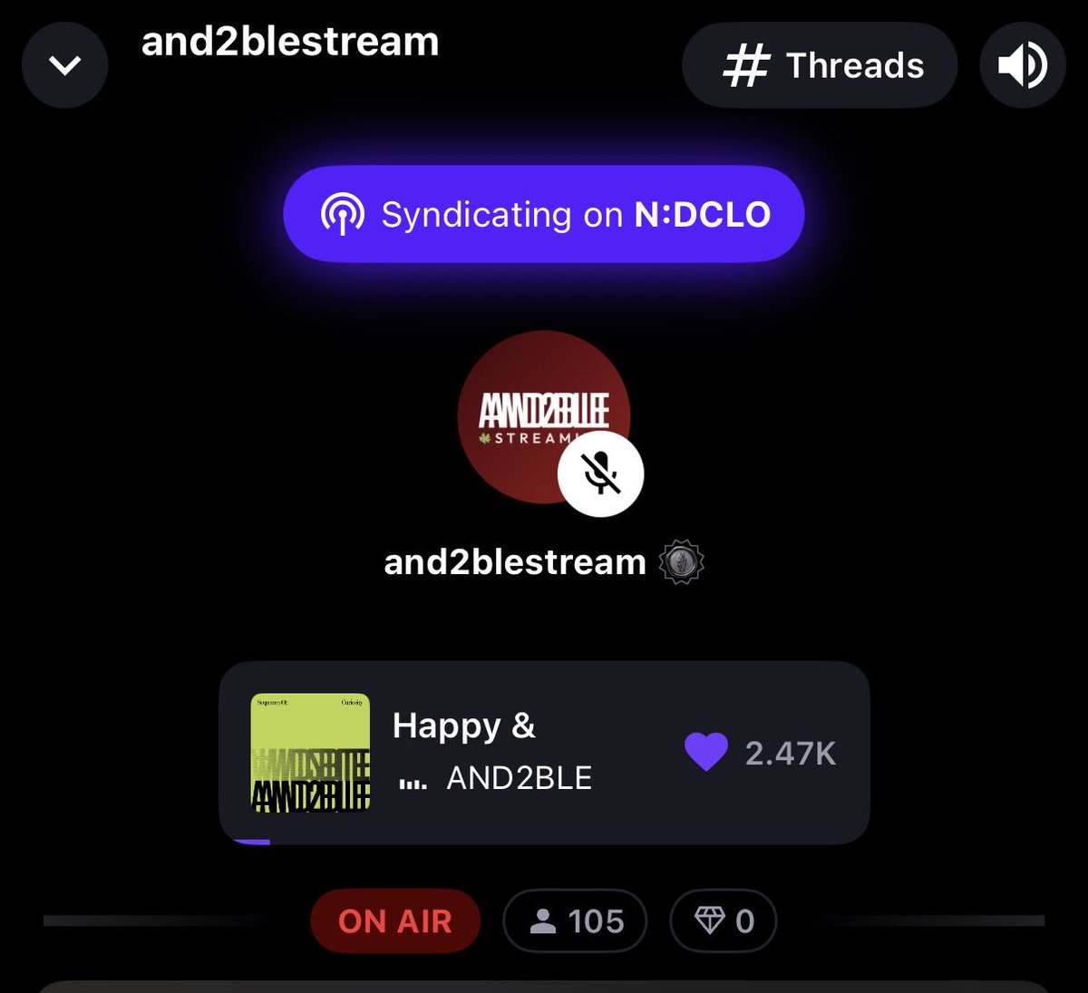 and2blestream's tweet photo. 🔊 WE’RE ON AIR! 

Join us on stationhead to stream with other N:DCLOs🍀 We are currently at 105 listeners❗️

Make sure your streaming service is connected in settings so your streams count! 

🔗 : https://t.co/XQptnxw5gu

#AND2BLE_Curiosity #AND2BLE #앤더블 https://t.co/2qCUW4Vwjz