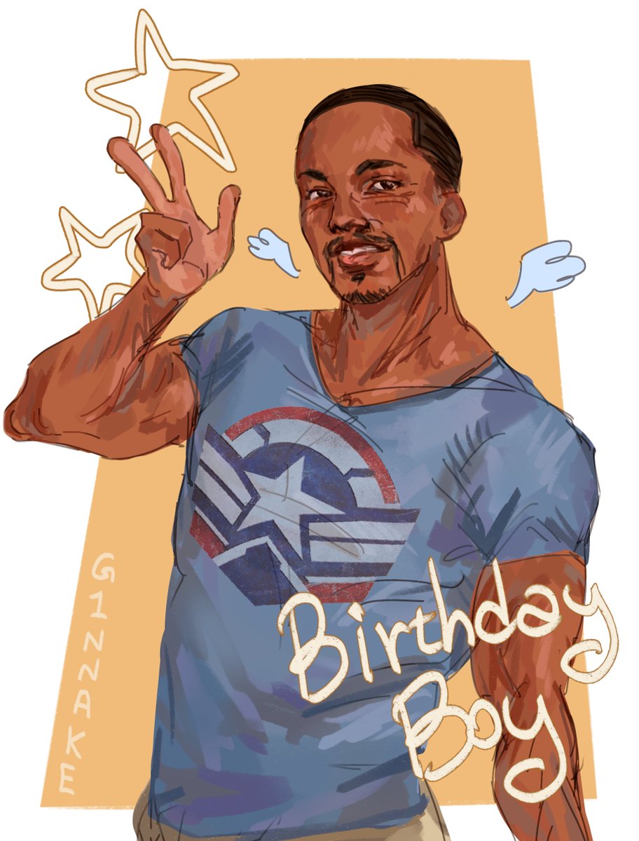 g1nnake's tweet photo. Happy birthday Captain  America!

sketchslop for now, its cus i dont have time for a fully  rendered  artwork rn….

#samwilson #fanartㅤㅤㅤㅤ #anthonymackie https://t.co/bm8bksw1Mk