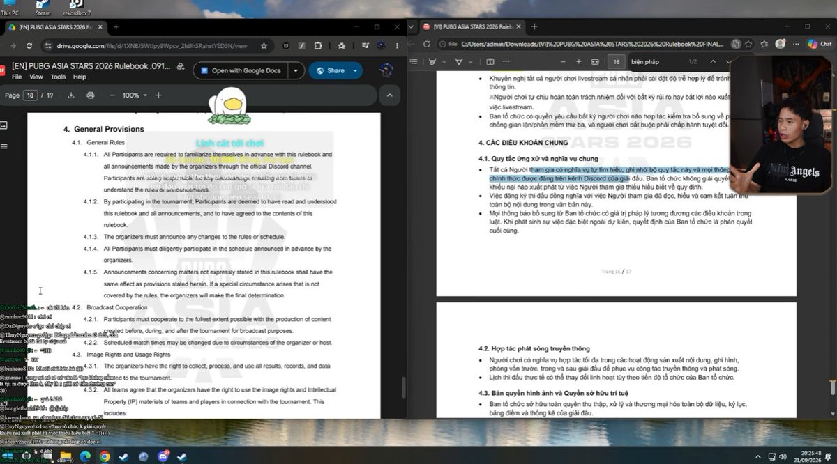 EsportsT_84's tweet photo. The crux of the matter is that under the tournament's rules, stream sniping was not a violation, it was not cheating at all (and had even been confirmed as permitted by the organizers). The organizers also warned in the rulebook that if players chose not to delay their stream and any disadvantage occurred as a result, the participants would bear full responsibility. Naturally, they then changed the rules on September 19th, without any announcement and handed out penalties for a 'violation' that occurred on September 17th.