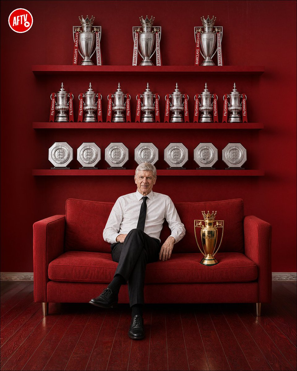 AFTVMedia's tweet photo. 📆 𝐓𝐖𝐄𝐍𝐓𝐘-𝐓𝐖𝐎 𝐒𝐄𝐀𝐒𝐎𝐍𝐒 of Arsene Wenger, with an unmatched legacy...

🏆 𝟏× 𝐈𝐧𝐯𝐢𝐧𝐜𝐢𝐛𝐥𝐞𝐬 𝐬𝐞𝐚𝐬𝐨𝐧 - the only one in Premier League history ✅
🥇 3× Premier League
🏅 7× FA Cups
🌟 7× Community Shields

𝐖𝐞 𝐨𝐰𝐞 𝐲𝐨𝐮 𝐞𝐯𝐞𝐫𝐲𝐭𝐡𝐢𝐧𝐠, 𝐭𝐡𝐞 𝐨𝐧𝐞 𝐚𝐧𝐝 𝐨𝐧𝐥𝐲 𝐋𝐞 𝐏𝐫𝐨𝐟𝐞𝐬𝐬𝐞𝐮𝐫! ❤️👏