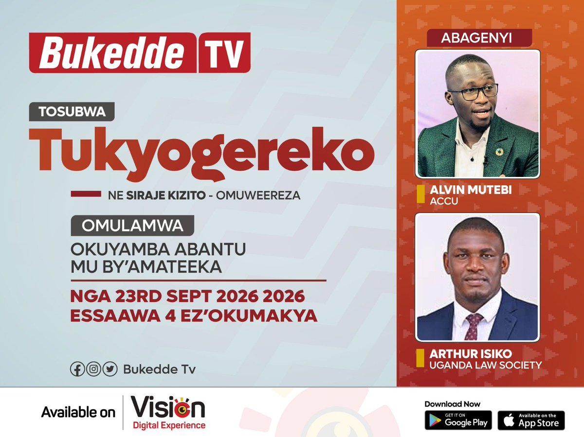 isikoarthur's tweet photo. Today on BUKEDDE TV, we discuss Mutual Legal Assistance (MLA),how countries cooperate in gathering and exchanging evidence, information and testimonies to support criminal investigations and prosecutions across borders. 

Tune in for the discussion.
#MutualLegalAssistance https://t.co/A0uOJSYGvd
