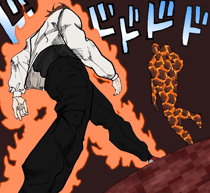 Biakkov's tweet photo. Pvp contra bloque de magma 🔥🔥
#DedsafioMinecraft4 #Dedsafio4 #aquino #aquinofanart https://t.co/Yk9D4LA0Jf