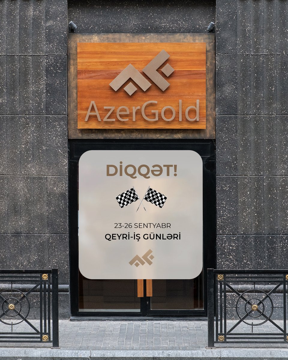 Azergoldgift's tweet photo. Dəyərli müştərilərimizin diqqətinə!

“Formula 1” üzrə Azərbaycan Qran-prisi ilə əlaqədar olaraq, 23–26 sentyabr tarixlərində satış xidmətlərimizi müvəqqəti olaraq yalnız onlayn formatda təqdim ediləcək. https://t.co/sf2hFbITn8 saytından onlayn sifariş edə bilərsiniz. https://t.co/8m3vJNmsSw