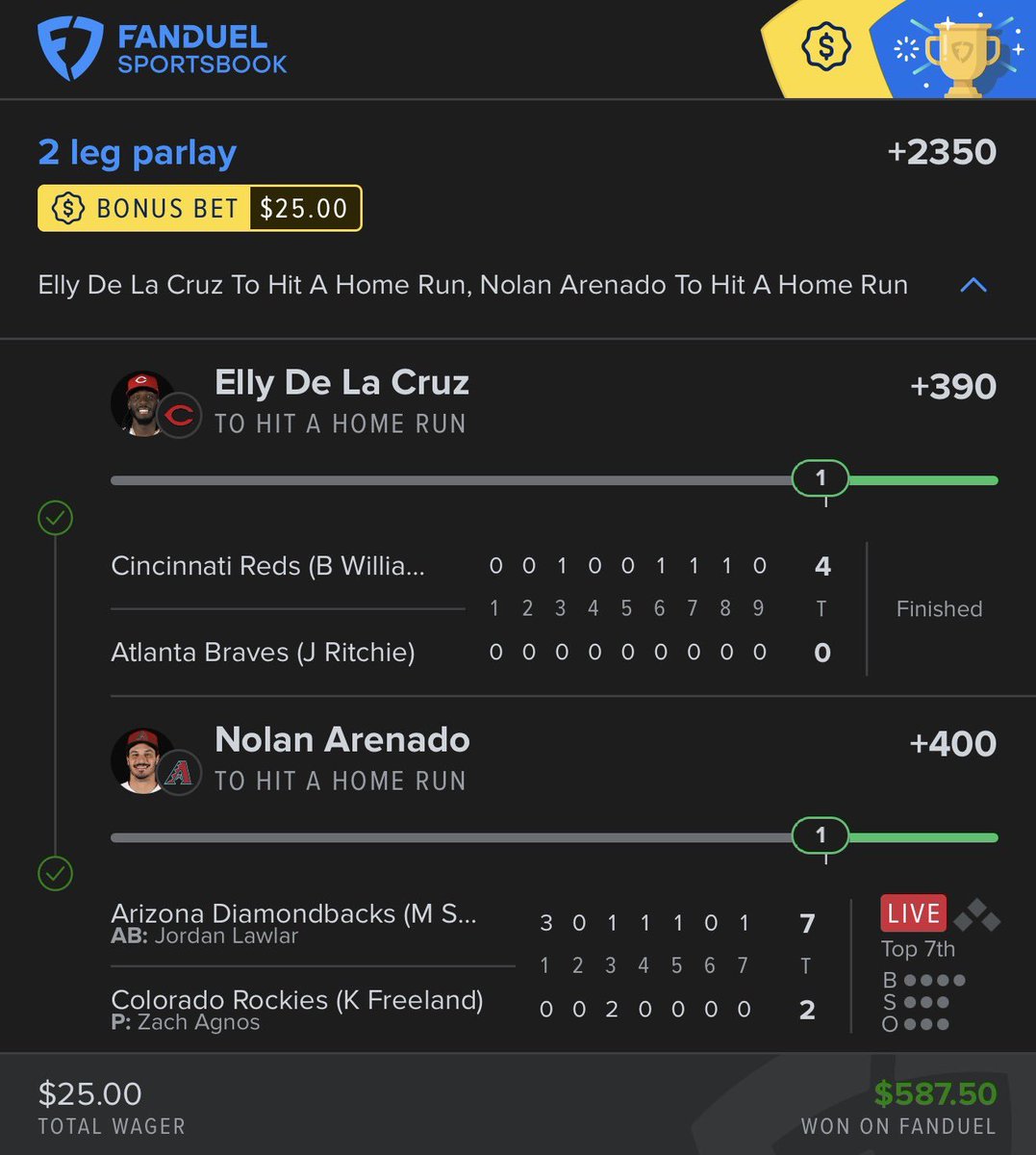 surebangpicks's tweet photo. BACK-TO-BACK BOMBS! 💣💣💰

ELLY + ARENADO BOTH YARD! ✅✅
+2350 CASHED FOR $587! 📈🔥💸

Join my discord now 
👇👇👇👇
https://t.co/IwHlyVShw1

@Playbook https://t.co/JSyzzO6kzd