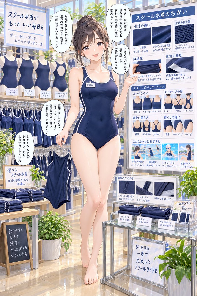 akagi401's tweet photo. 丁寧に説明をしてくれる
スクール水着専門店のお姉さん🩱 https://t.co/KqfvIegOb9