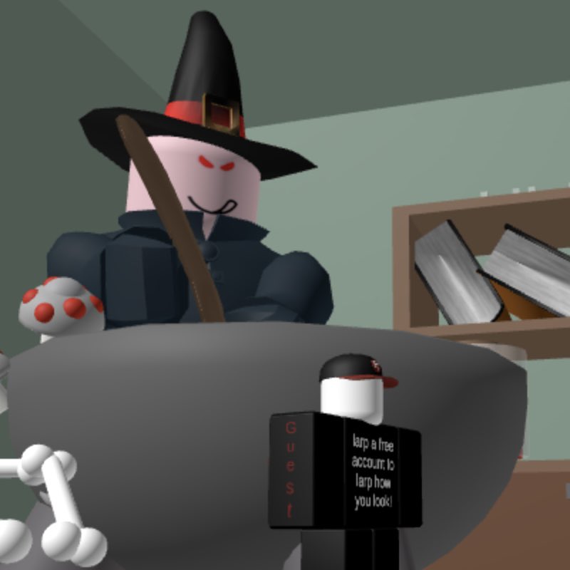 luvcheers4all's tweet photo. thinking about the witch from crazy funhouse obby https://t.co/l5IZBqAOPb