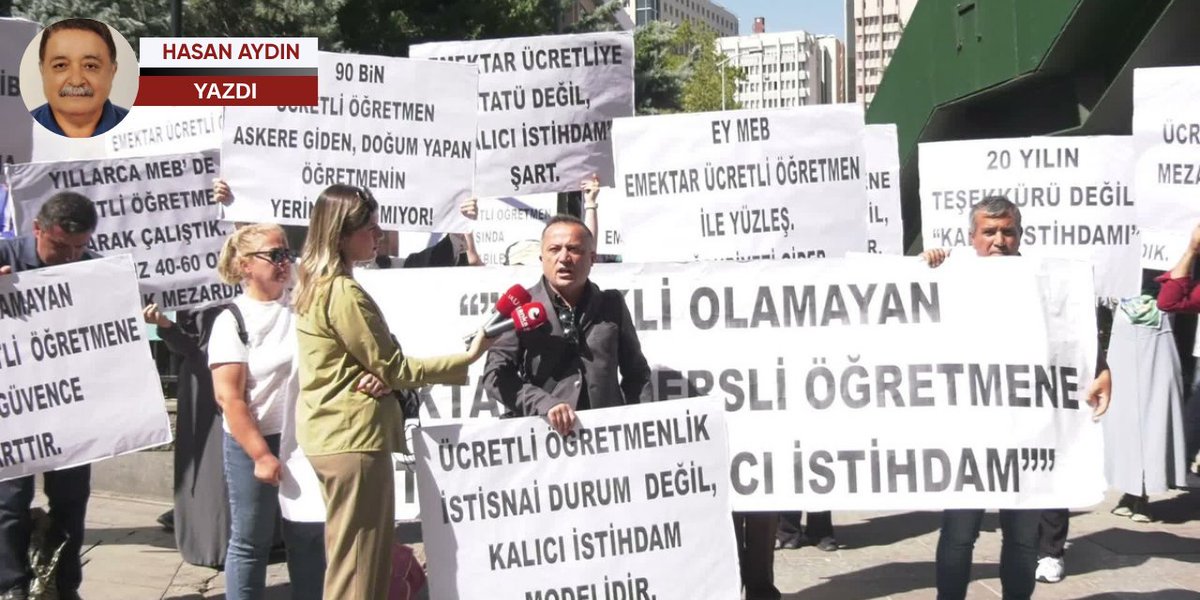 kisadalgamedya's tweet photo. ANALİZ - Eğitimin üvey evlatları: Ücretli öğretmenler

Türkiye’de yaklaşık 86 bin ücretli öğretmen güvencesiz koşullarda çalışıyor. Ayda en fazla 33 bin 300 TL kazanabiliyor, sigorta primleri ise çoğu zaman ayın yalnızca 12-16 günü üzerinden yatırılıyor.

✍️Hasan Aydın yazdı

https://t.co/BlFByjeO91