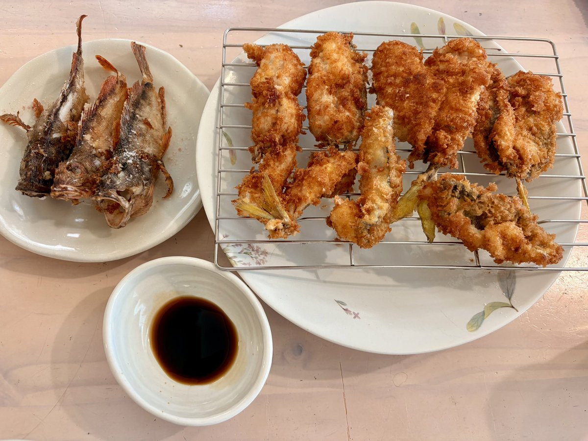 ultima4mqv's tweet photo. アジとハタはフライに
アラカブは小さすぎて3枚に出来ず姿揚げw https://t.co/FJ659rPuBn
