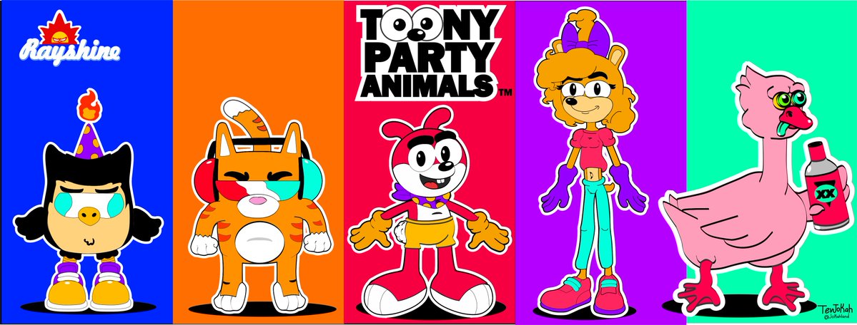 tevjokah's tweet photo. HERE'S THE CAST A CARTOONY GROUP OF ANIMALS WHO WANTG TO FIND THEIR WAY INTO THE WORLDS LOUDEST PARTY! https://t.co/OZFGCO8pNr