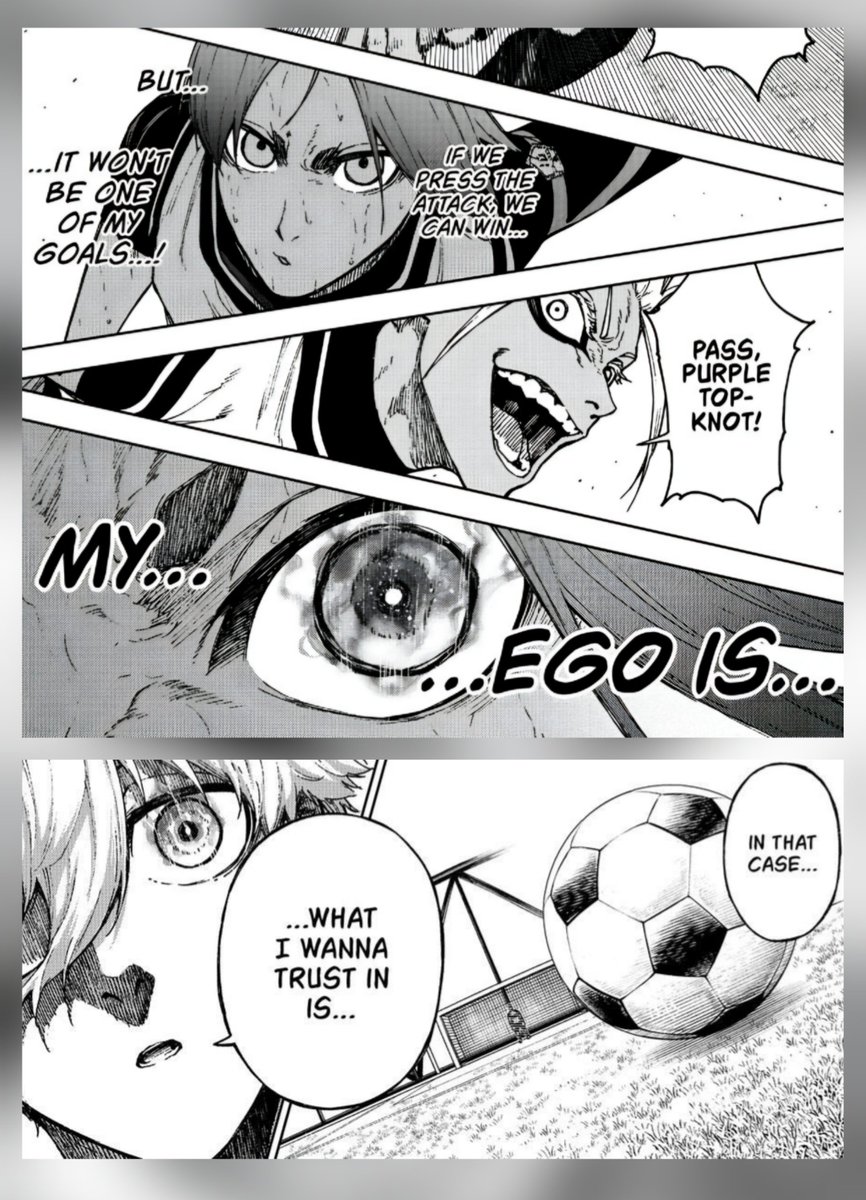 mrror_9's tweet photo. A suitable destiny, shaping one's destiny, and the potential for a Loki-Nagi rivalry. No doubt Isagi will play a huge role in the Japan vs. France rematch, but maybe Nagi (and Reo) will too 

(It'll be ages until we get there, let me dream) https://t.co/w51JW5zYCi