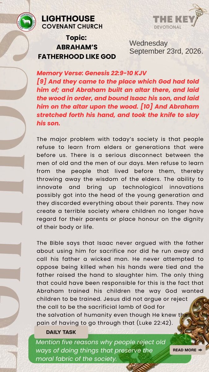 Obasoto_Obafemi's tweet photo. The Key Devotional https://t.co/3R6sRJV8dN