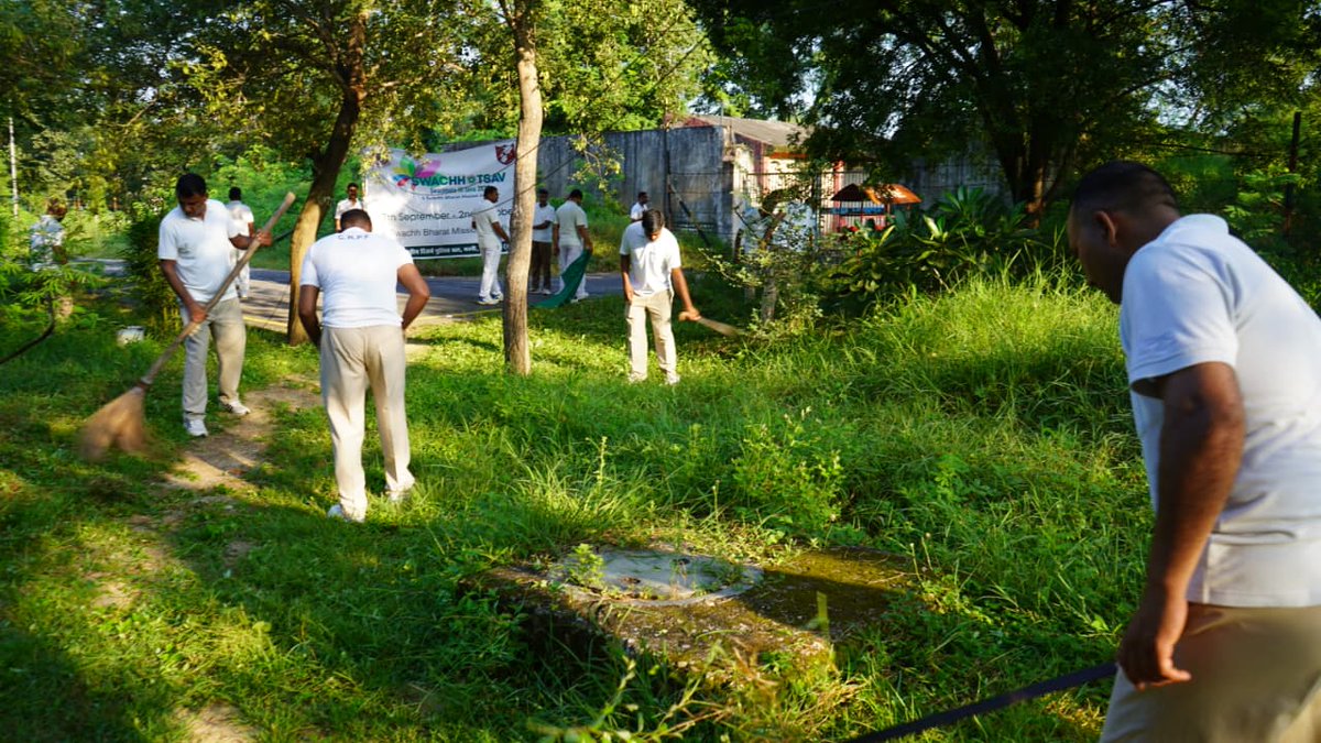 GC_BILASPUR's tweet photo. Under the Swachhta Hi Seva (SHS) Campaign-2026, the cleanliness drive continued at GC CRPF Bilaspur on 17 Sep, 2026, marking the 5th day of the campaign personnel actively carried out cleanliness and sanitation activities at the identified locations within the campus. https://t.co/U3CoFz2PVK