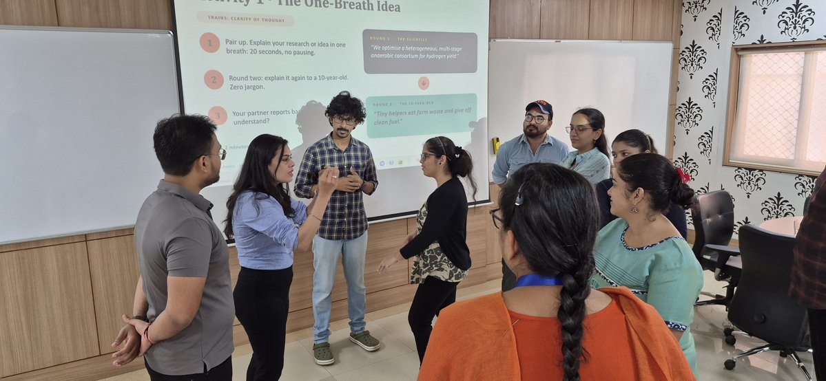 iRISEforIndia's tweet photo. 🚀 iRISE ECRDS Level 3 | Day 4
A day of mentoring, proposal development, incubation exposure &amp; leadership!
The day concluded with participants presenting their proposals and pitches—bringing their ideas one step closer to action. 💡🚀 #iRISE #ECRDS #IISERPune https://t.co/wRVFtAhsj4