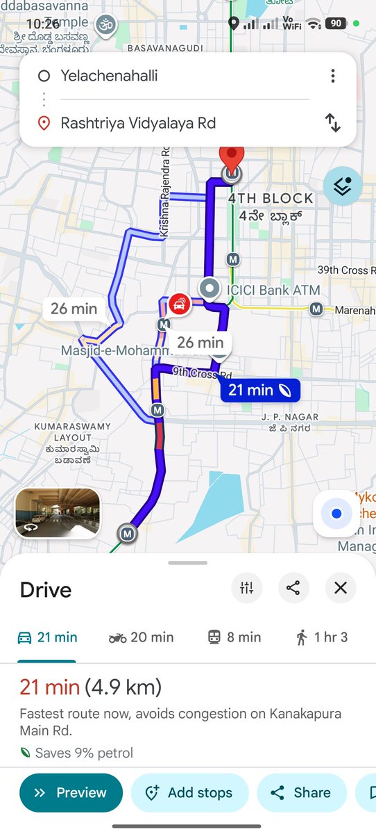 NareshRJN's tweet photo. Why is there such a big difference in biketaxi fares between Bengaluru and Hyderabad? @rapidoapp_ @CMofKarnataka

I compared two almost identical trips shown in the Rapido/Google Maps screenshots:
🟢 Bengaluru: 4.9 km — Rapido Bike ₹90–₹91
🟢 Hyderabad:4.7 km — Rapido Bike ₹59 https://t.co/4FoBPL2EWe