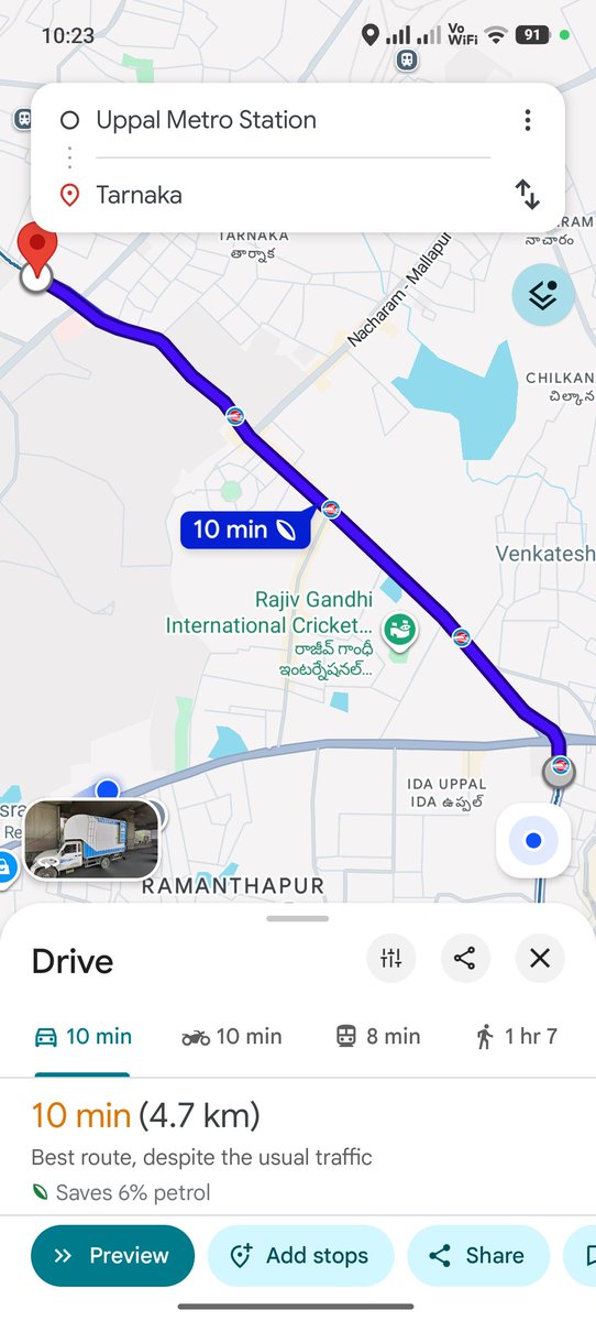 NareshRJN's tweet photo. Why is there such a big difference in biketaxi fares between Bengaluru and Hyderabad? @rapidoapp_ @CMofKarnataka

I compared two almost identical trips shown in the Rapido/Google Maps screenshots:
🟢 Bengaluru: 4.9 km — Rapido Bike ₹90–₹91
🟢 Hyderabad:4.7 km — Rapido Bike ₹59 https://t.co/4FoBPL2EWe