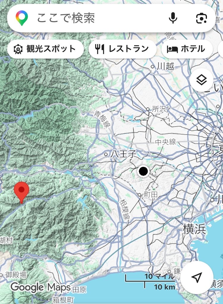 oneseg_d's tweet photo. 【悲願達成？】東京都内で山梨・道志局地デジ受信！

東京都多摩市「防人見返りの峠」付近でUTYテレビ山梨(34ch)をワンセグ受信しました https://t.co/rAMPZi5d0I