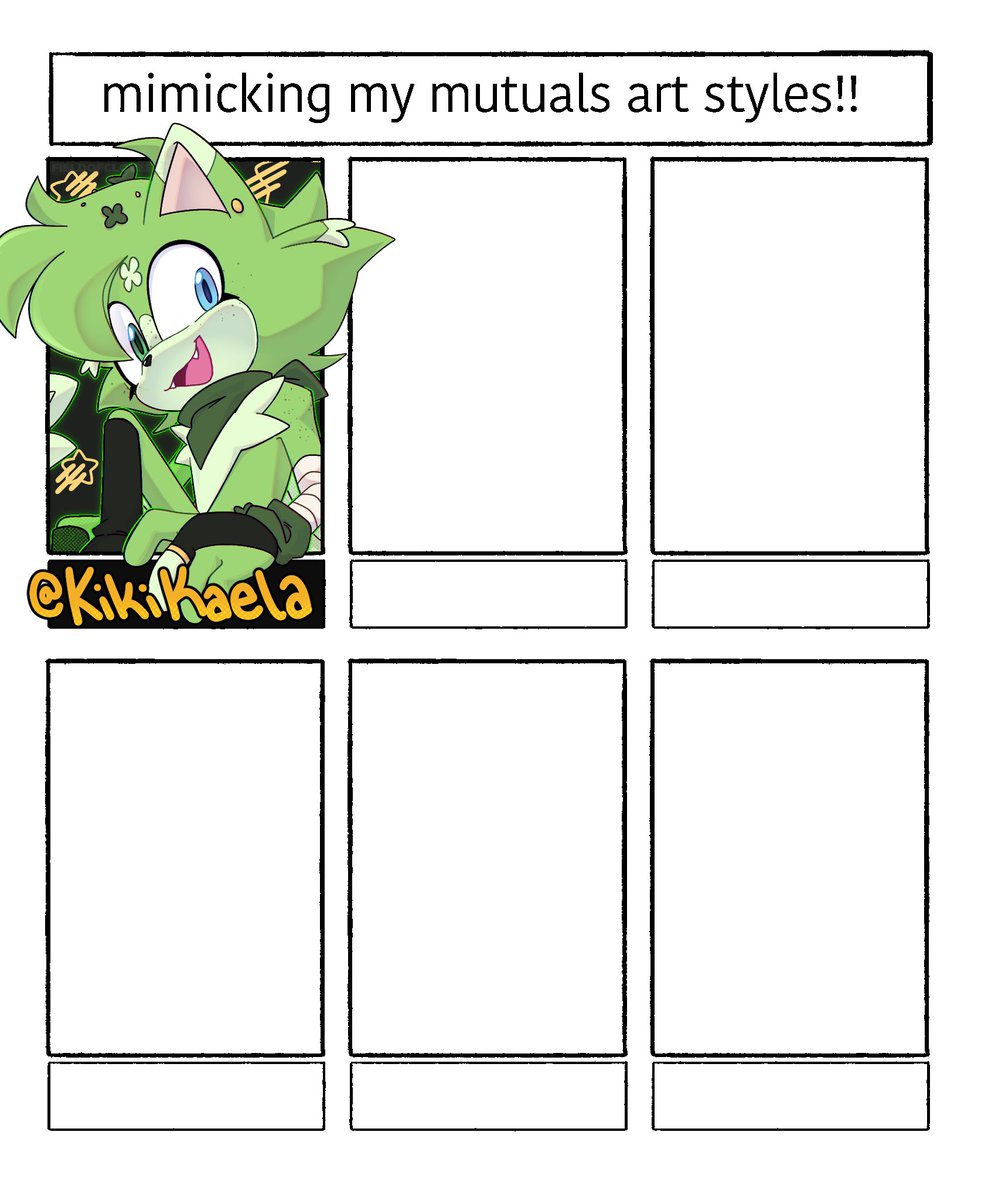 Fieldofcloverz's tweet photo. and so it begins... 3 months later... ANYWAYS!!

First attempt at mimicking art styles is - @KikiKaela !! https://t.co/NoEfY2MLim