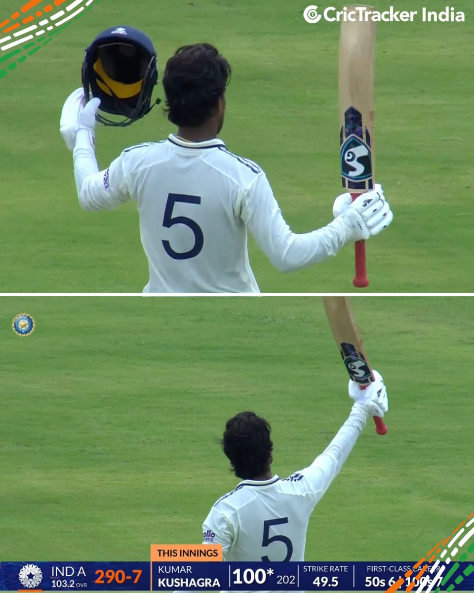 Cricketracker's tweet photo. Back-to-back hundreds for Kumar Kushagra in first-class cricket, and his 7th overall first-class hundred🏏🔥

📸: Jiostar https://t.co/8YIH2MOzeM