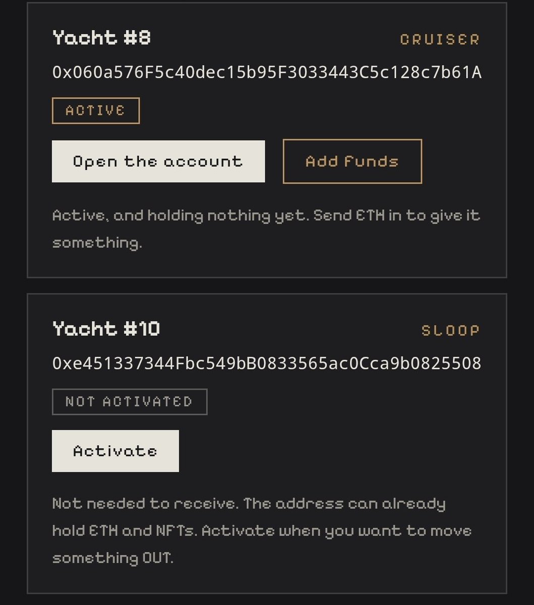 OsayKancuno's tweet photo. GM Legends 🫡☕️

Today I'm going to finish activating all my Agent Yachts (and you should too) so that I can start some automation. ♻️

The process is very simple and costs only a few cents, but it will allow you to use your NFT like you never did before! 

Stay tuned, the interesting part is yet to come! 👀