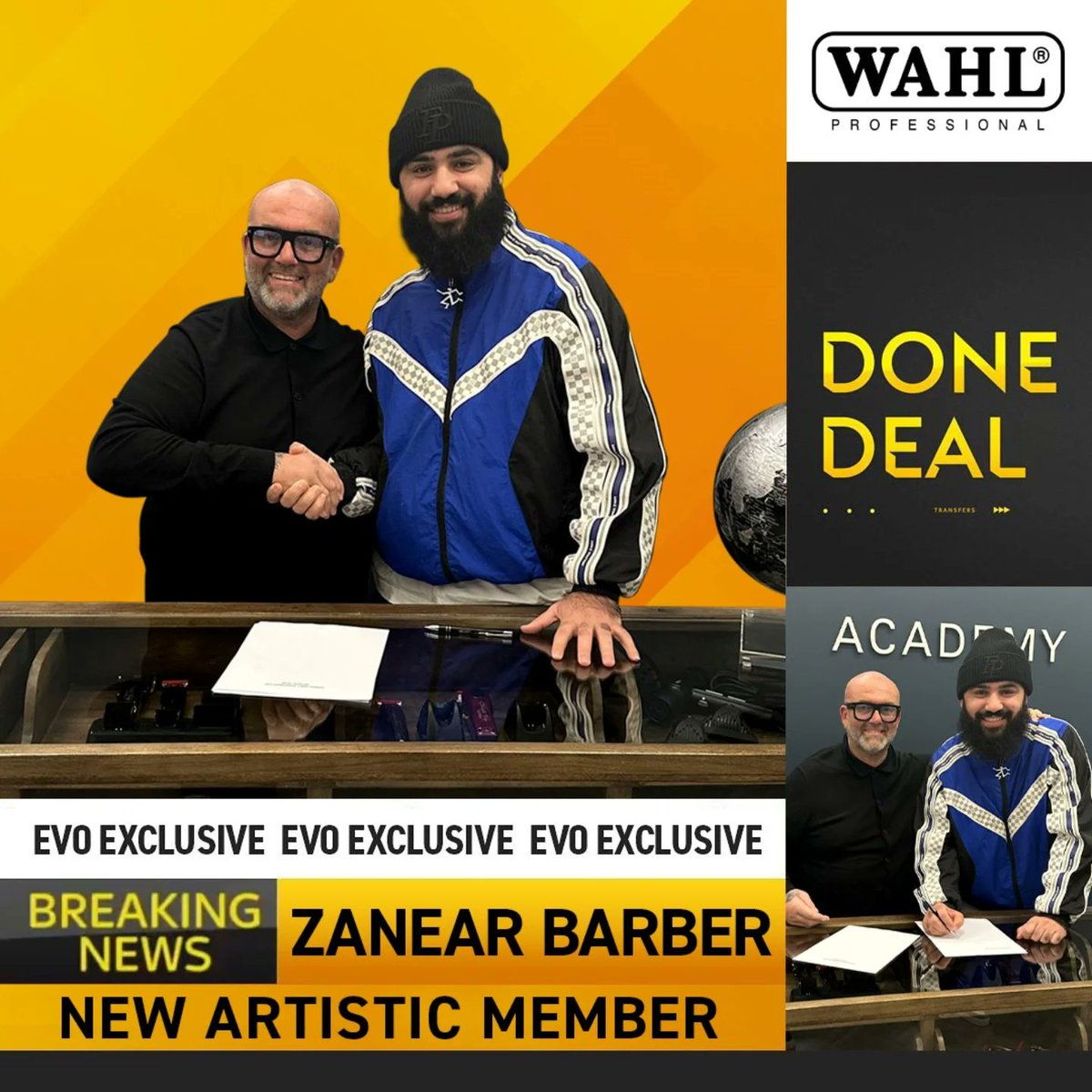 IngridNevepjbd's tweet photo. DONE DEAL 🤝
We can exclusively reveal that @wahlprouk have clinched a massive signing for their UK Artistic Team, capturing the talent of @zanearbarber 💥
🎤 Commenting on the deal, Simon Shaw (@simonshaw_ss), Wahl Global Artistic Director said, https://t.co/vryDUSWafc