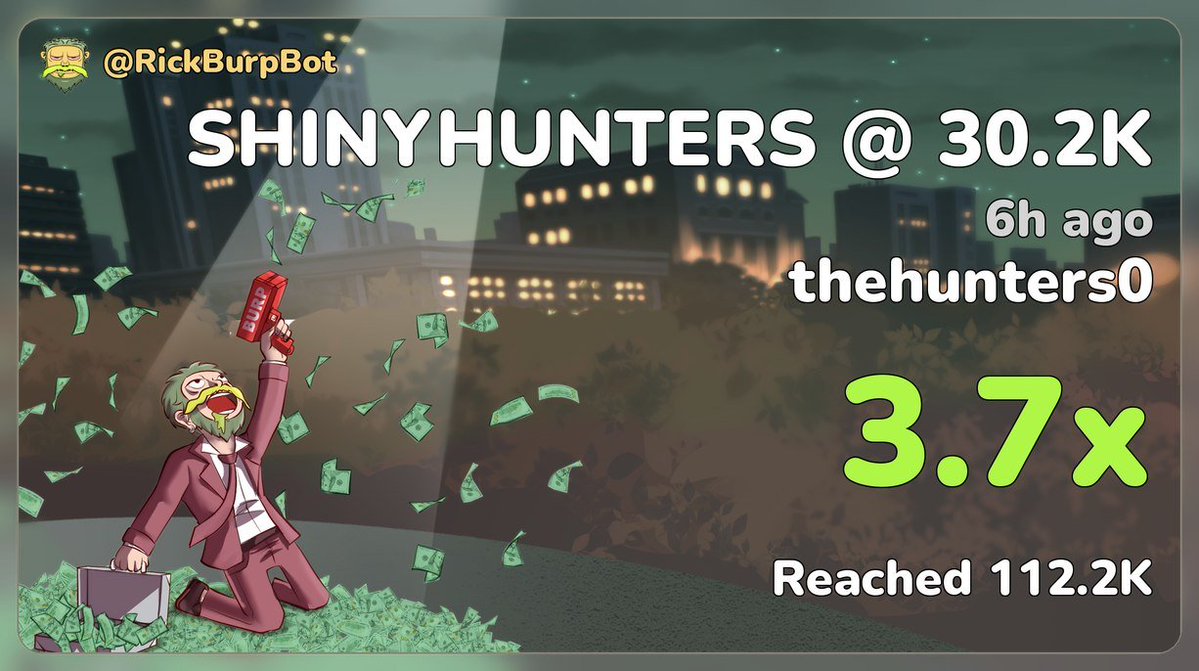 dehunter0's tweet photo. Solid start from this badboy lol,
3.7x🔥 print from my alpha on $ShinyHunters🚀
#shinyhunters #RHmeme #RobinhoodChain #MemeCoin https://t.co/a5beCi8z9L