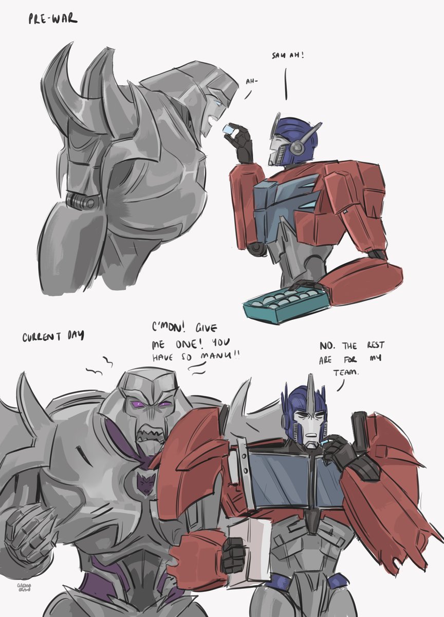 greseadraws's tweet photo. snack sharing (then and now) #megop https://t.co/4ex5yJiayt