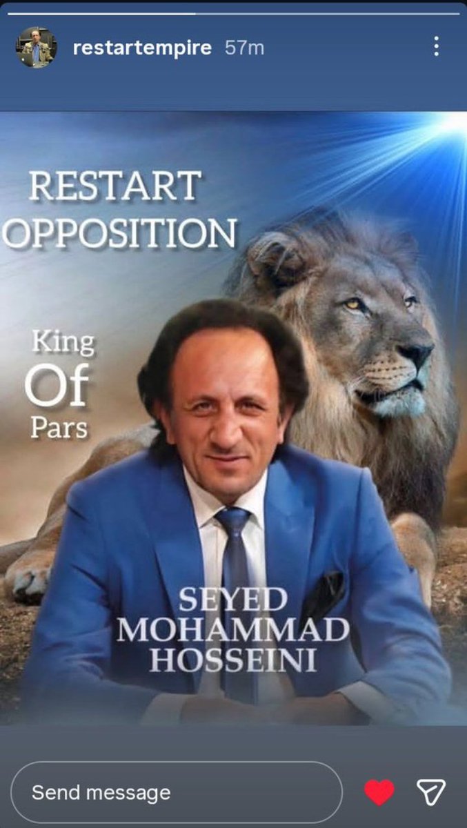 ghiamkherad2000's tweet photo. استوری لیدر عزیز 
Kingofpars✅️

#نه‌شاه_نه‌خمینی__خدا‌میهن‌حسینی 
#همه_چیز_در_کنترل_ری‌استارت_است

#𝖳𝗋𝗎𝗌𝗍𝖱𝖾𝗌𝗍𝖺𝗋𝗍𝖫𝖾𝖺𝖽𝖾𝗋 #𝖳𝗋𝗎𝗌𝗍𝖳𝗋𝗎𝗆𝗉
 #𝖬𝖨𝖦𝖠 #𝖬𝖠𝖦𝖠  #𝖱𝖤𝖲𝖳𝖠𝖱𝖳_𝖮𝖯𝖯𝖮𝖲𝖨𝖳𝖨𝖮𝖭
#𝖬𝖺𝗄𝖾_𝖨𝗋𝖺𝗇_𝖦𝗋𝖾𝖺𝗍_𝖠𝗀𝖺𝗂𝗇 https://t.co/hFcJA1q2Cb