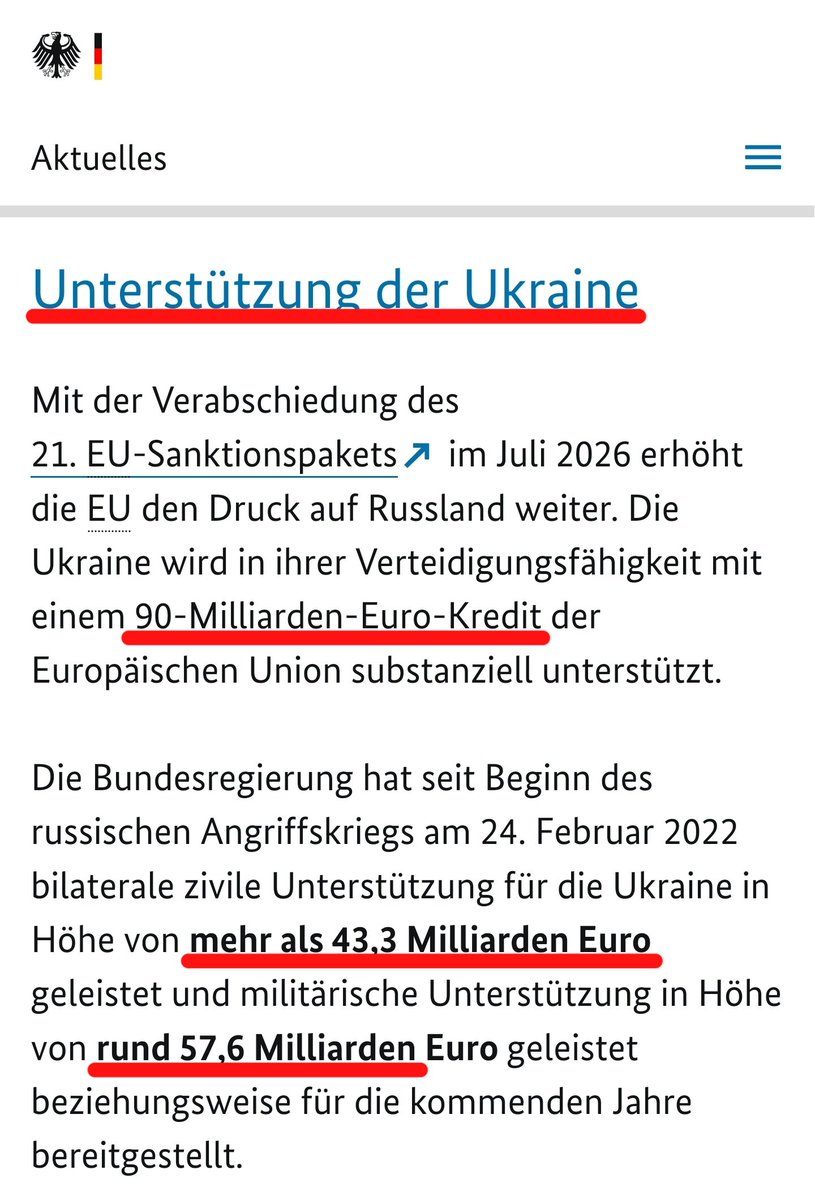 DrLuetke's tweet photo. Deutschland hat seit 2022 mehr als >200 MILLIARDEN an die kernkorrupte Ukraine verschenkt.

Immobilien, Yachten, Sportwagen und goldene Toiletten laufen für ukrainische Kunden gut.

In Deutschland werden derweil Renten und Krankenversicherung gestrichen.

Spenden Sie weiter! https://t.co/00bMIRMR3b