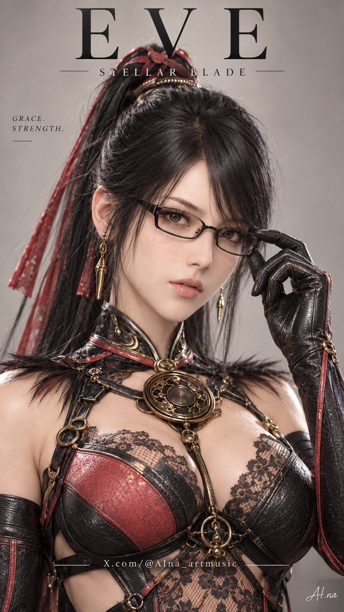 AIna_artmusic's tweet photo. Eve as Bayonetta 
#stellarblade #bayonetta #fanart https://t.co/wWZotoRVxK