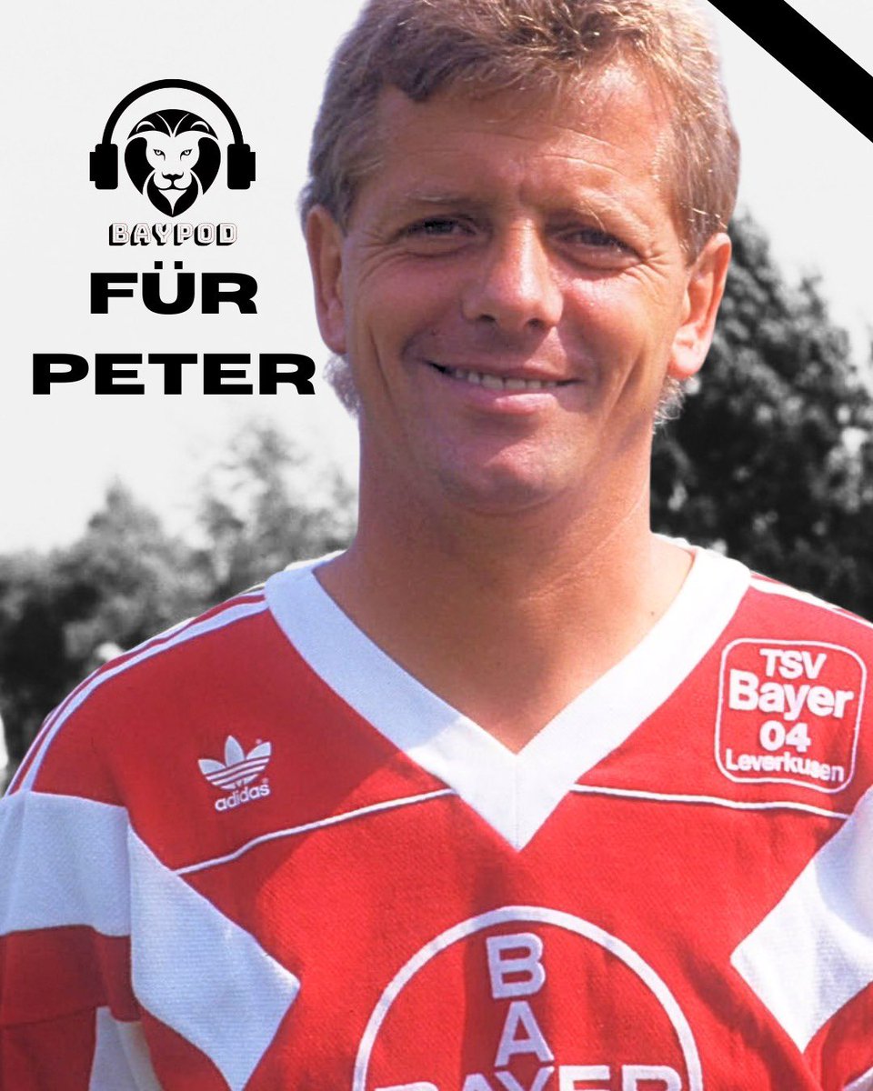 baypod04's tweet photo. In unserer neuen Ausgabe ehren wir Peter Hermann. Die @bayer04fussball-Legende hinterlässt ein großes Erbe, dem wir heute mit Erinnerungen, Emotionen und Wortmeldungen alter Weggefährten wie Friedhelm Funkel und Patrick Helmes gedenken. 🖤❤️

Hört gerne rein! 🎧 

#Bayer04 https://t.co/DqCAclbSbB