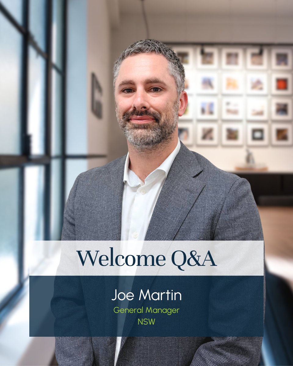 bse_australia's tweet photo. Welcome Q&A | Joe Martin, General Manager β NSW
We are pleased to welcome Joe Martin to BSE as General Manager β NSW.
Check out the full story here: π https://t.co/5lhtH5lqQU
#TruePartners #BSECommunity #BSE #BuildingServices #Engineering #Sydney #NSW https://t.co/OzMrBjhh9L