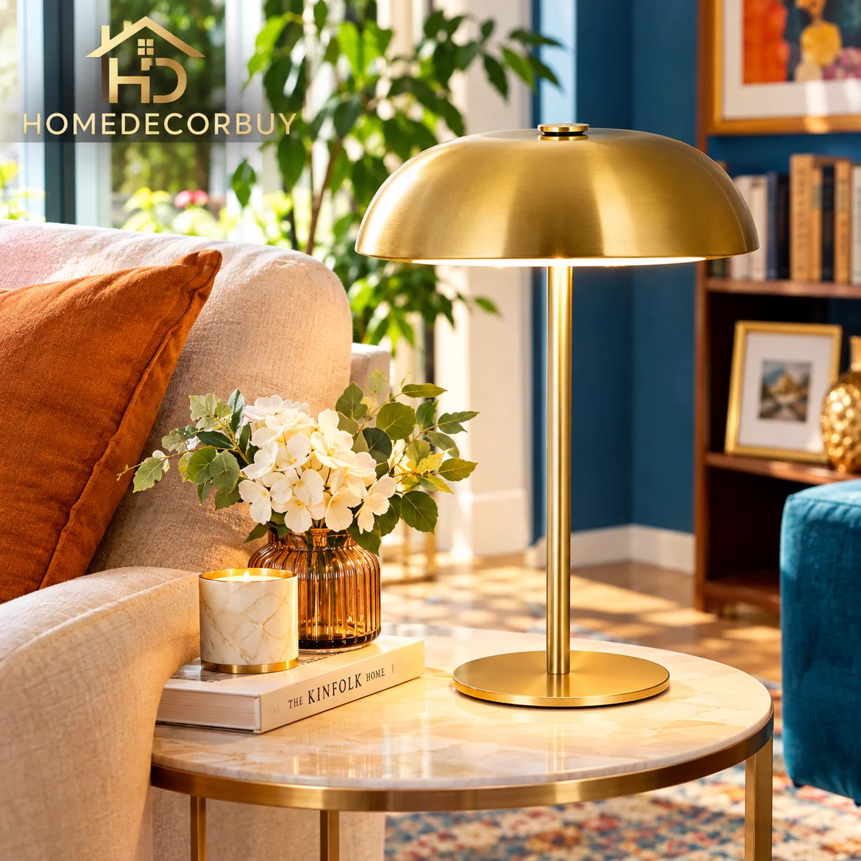 Home Decor on X: "Modern Gold LED Table Lamp | Elegant Touch-Control ...