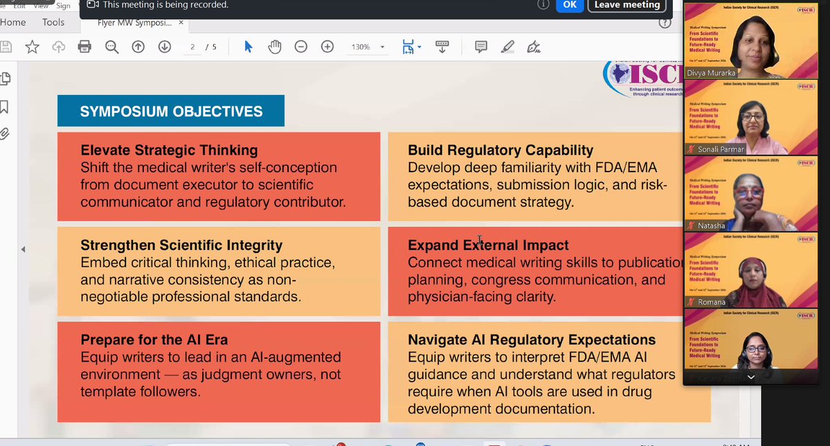 iscrindia's tweet photo. 📝 ISCR Medical Writing Symposium 2026: From Scientific Foundations to Future-Ready Medical Writing

📅 11-12 Sep 2026 | 9:30-13:30 IST | Virtual
12 talks + panel across 4 sessions on regulatory writing, AI in medical writing, scientific integrity &amp; submission strategy. https://t.co/YJ7szJg95k