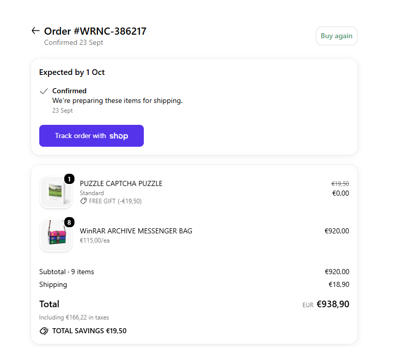 xeno10x's tweet photo. @WinRAR_RARLAB

48 bags. not even 2 hours

this is the power of community

you've been asking for years and today we delivered https://t.co/B3nEH6Y6em