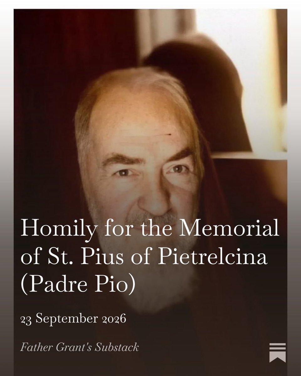 UrbanHermit15's tweet photo. Homily for the Memorial of St. Pius of Pietrelcina (Padre Pio) https://t.co/sKE7eGR8Tb https://t.co/pVtNQFApb4