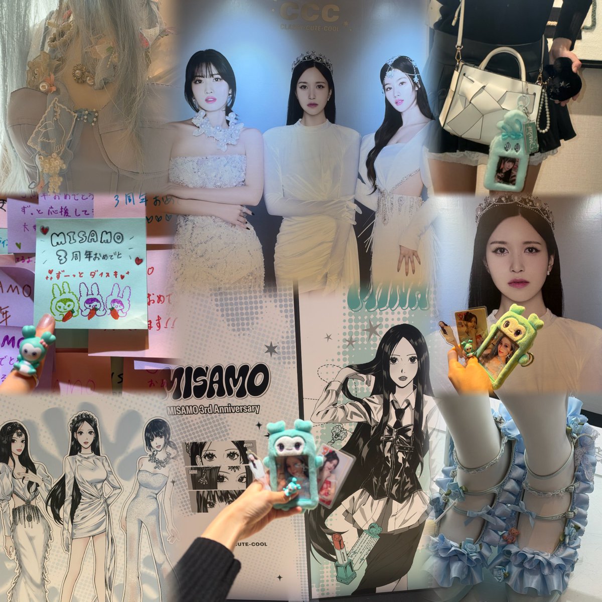 zone4zyo4EVA's tweet photo. ♡𝑴𝑰𝑺𝑨𝑴𝑶 𝟑𝒓𝒅 𝑨𝑵𝑵𝑰𝑽𝑬𝑹𝑺𝑨𝑹𝒀
　𝑷𝑶𝑷𝑼𝑷 𝑺𝑻𝑶𝑹𝑬 "𝑪𝑪𝑪" ♡ 𓈒ׄ  🪽🪽〜

幸せ空間すぎたし一人一人にあった衣装をリスパぶりに見れて眼福( ᐪ꒳ᐪ )💕ネ🈸
これからも３人のRUNWAYで輝いてね🥂. ۫. ✳︎MSM最高💍

#MISAMO #MISAMO_3rd_ANNIVERSARY
#CCC #CLASSY_CUTE_COOL https://t.co/DDJXzvXJHc