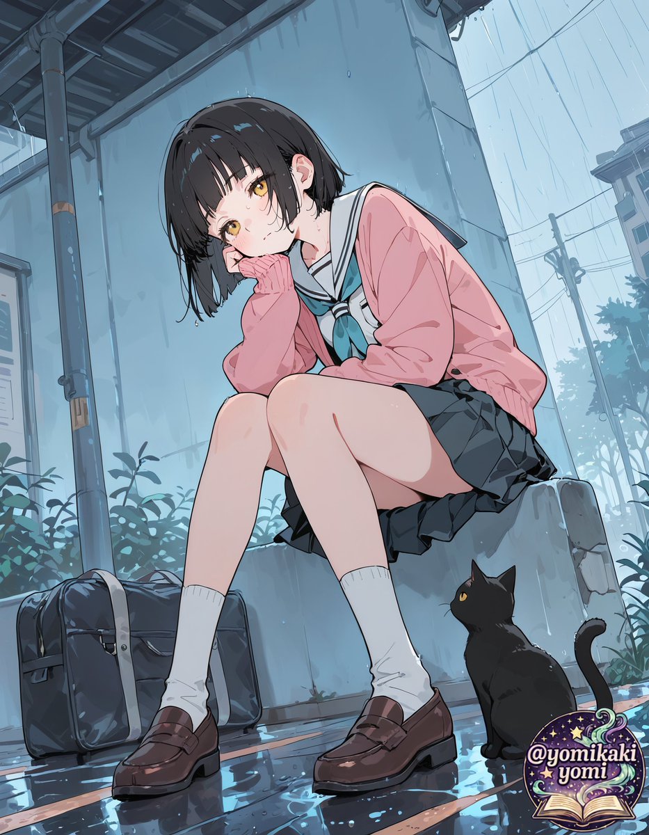 yomikakiyomi's tweet photo. 止まないわねえ・・・
テーマ「雨」
#AIart #猫 https://t.co/BuzfKpV9py