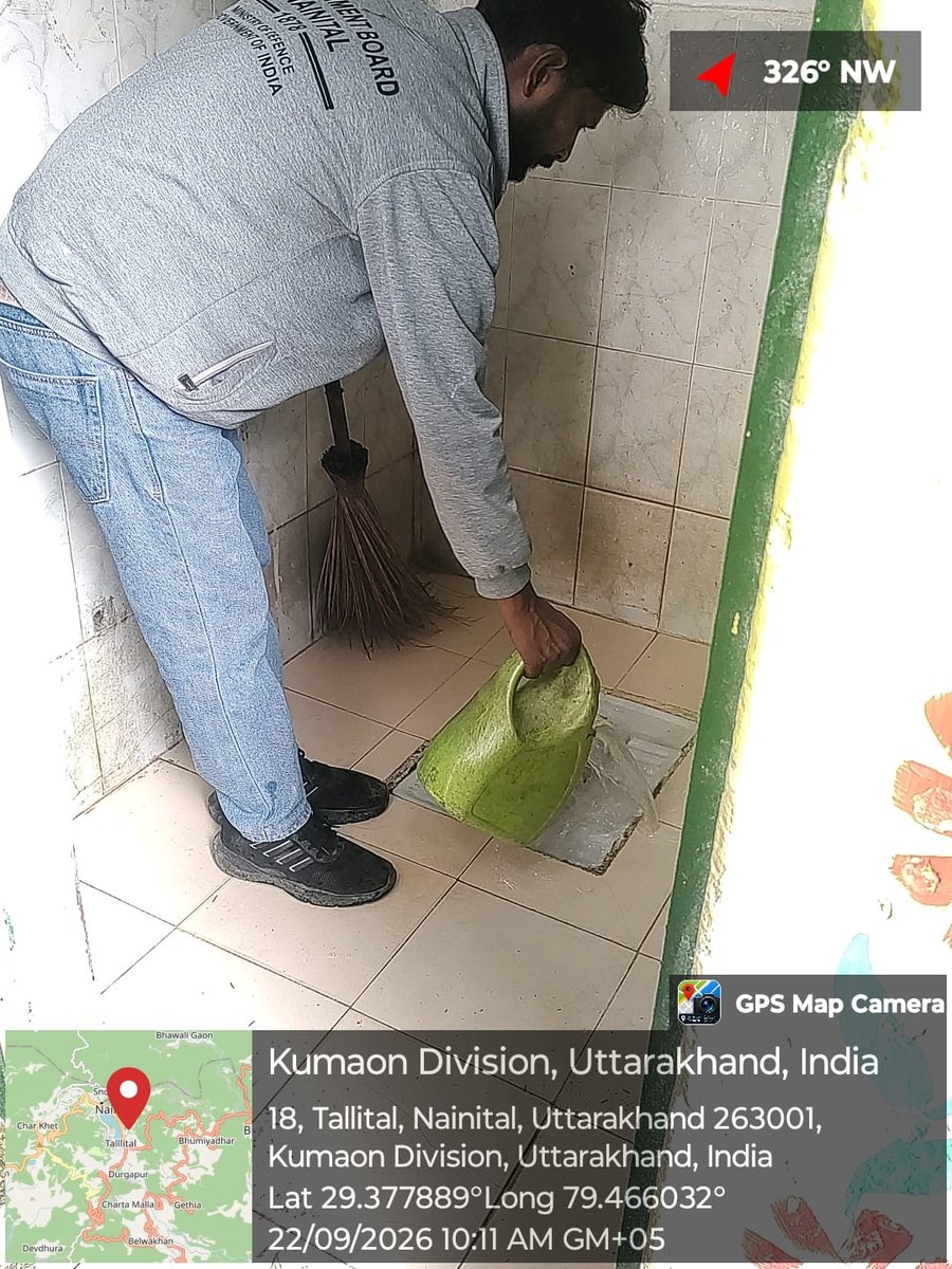 ntlcantt's tweet photo. Clean Toilets, Healthy Community! Nainital Cantonment conducted a cleanliness drive focused on Public toilet cleaning and sanitation, reinforcing the importance of hygiene and clean surroundings. #NainitalCantt #SwachhataHiSeva #SwachhBharat #CleanlinessDrive #Sanitation https://t.co/Z7WCvO6AY3