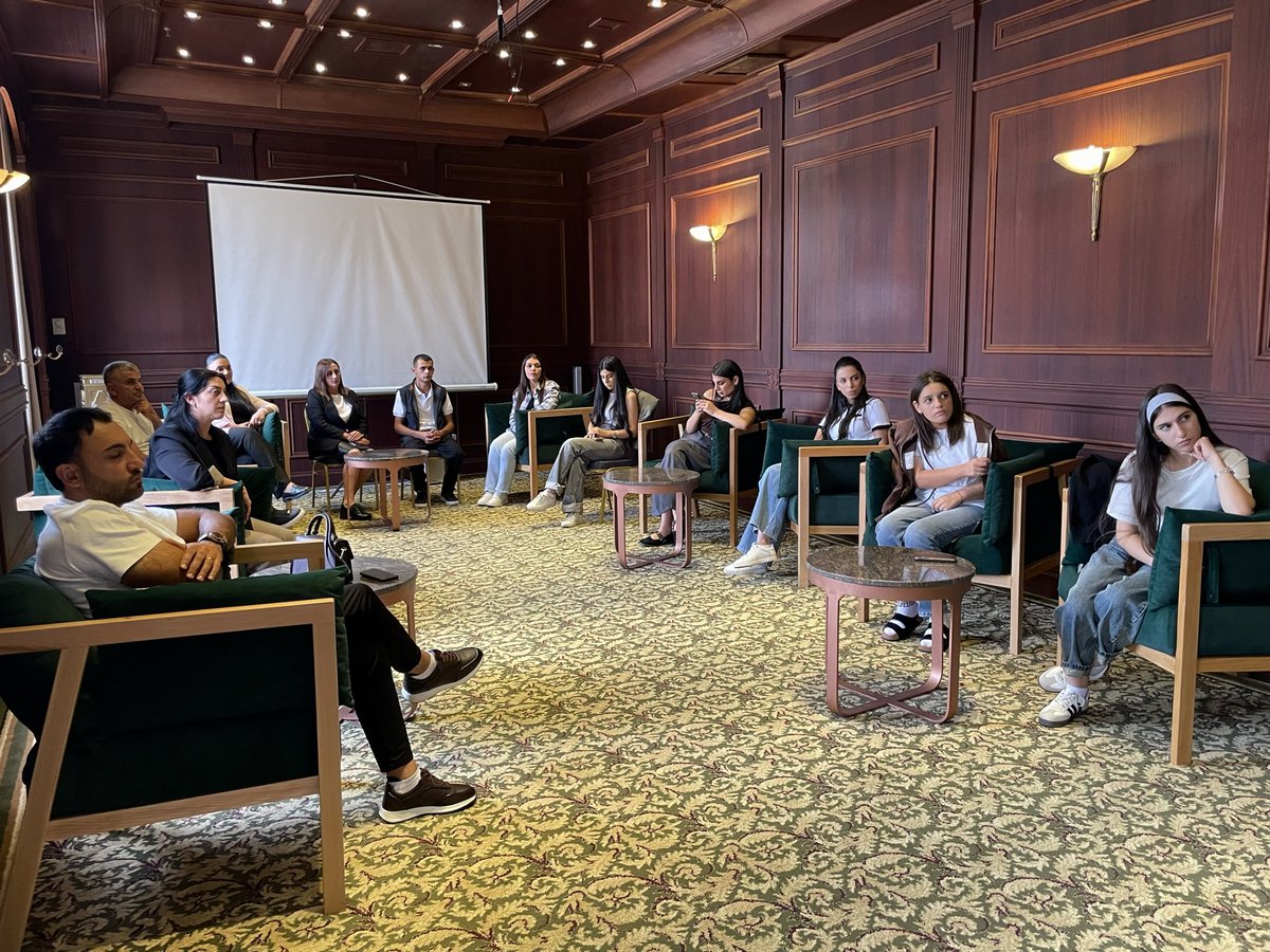 NgoShams's tweet photo. Day 4 of our camp focused on leadership, public speaking and teamwork. We also screened “Congratulations, It’s a Girl” with support from the @NLinArmenia. The project is implemented by Shams Humanitarian NGO with support from the #CFLI @CanadaArmenie @CanadaArmeniaAM. https://t.co/rBiqAlYFqE